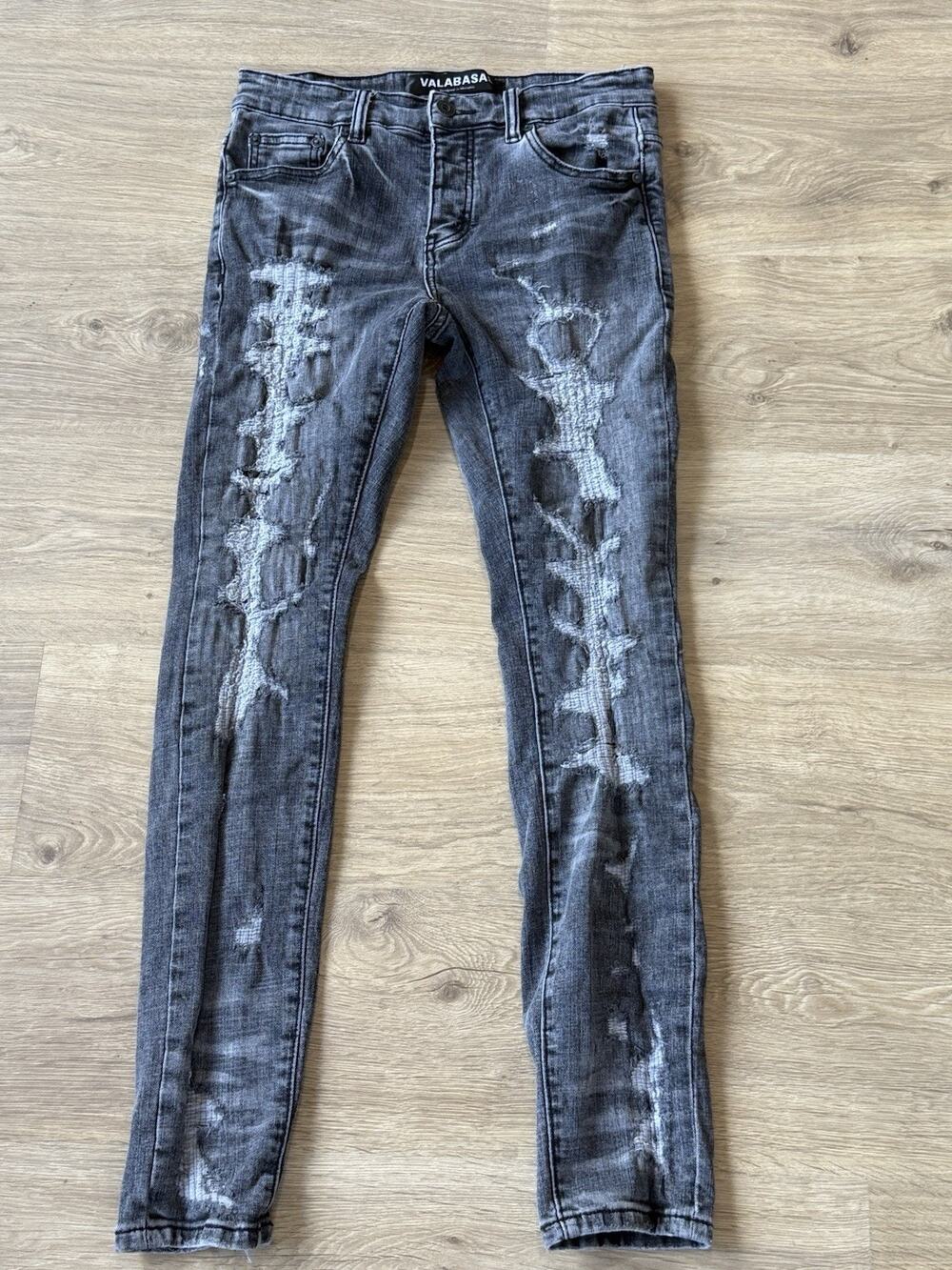 Valabasas Worn Frost Grey Skinny Jeans Men’s Size 30